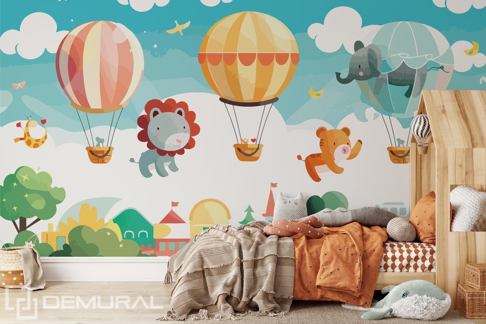 Ein Märchen über fliegende Tiere Fototapete für Kinderzimmer Fototapeten Demural