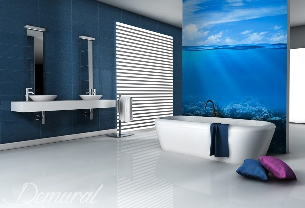 Großer Azur - Fototapeten für Badezimmer - Fototapeten - Demural