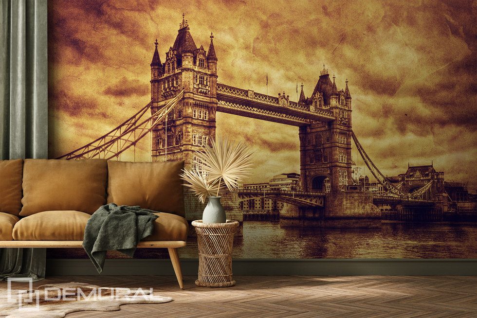 London-Brücke im klimatischen Sepia Fototapeten Sepia Fototapeten Demural