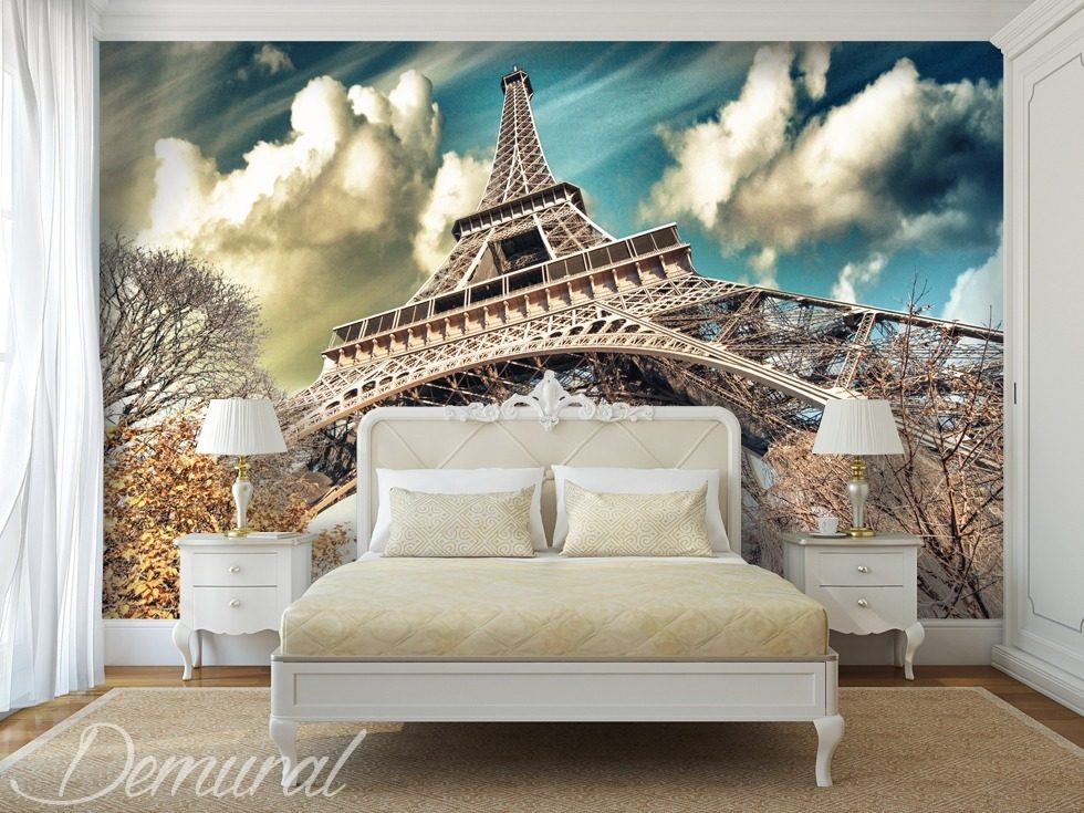 Unter Pariser Dächer Fototapete Eiffelturm Fototapeten Demural