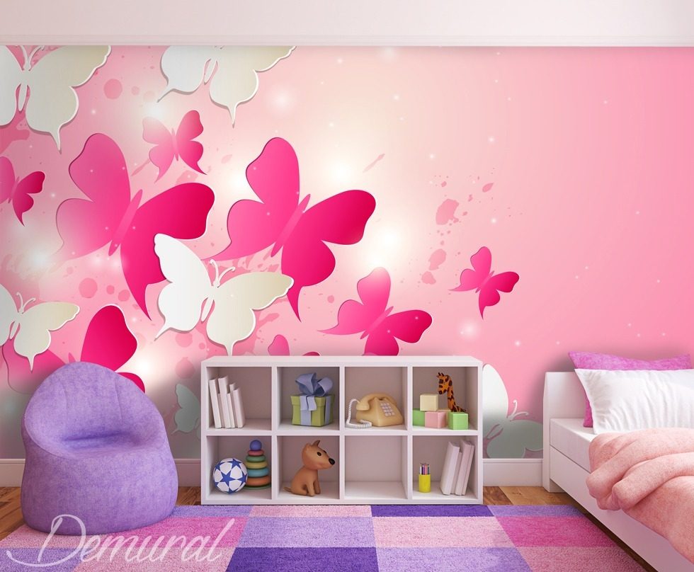 In dem rosaroten Königsreich Fototapete für Kinderzimmer Fototapeten Demural