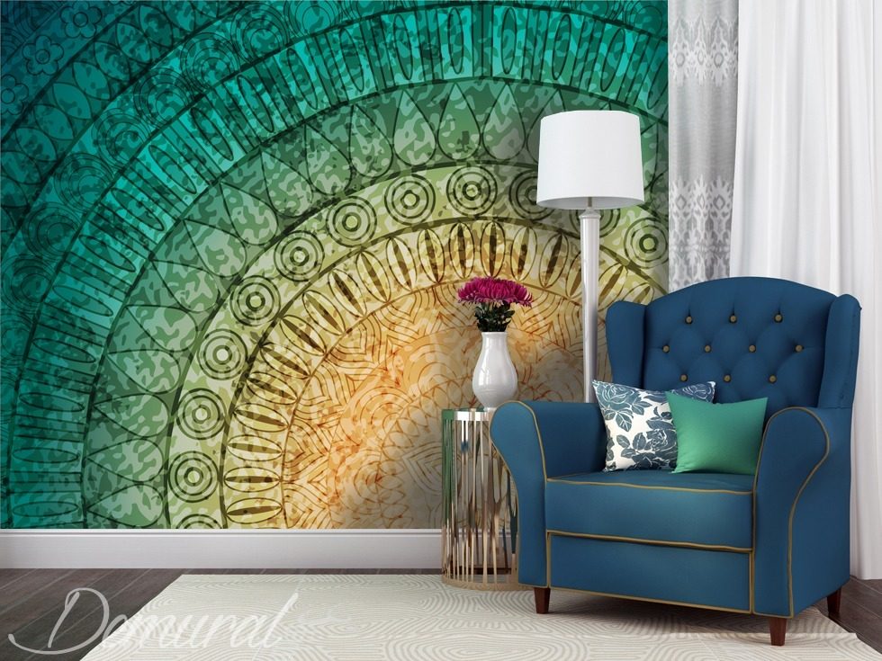 Wand Mandala Fototapete fürs Wohnzimmer Fototapeten Demural